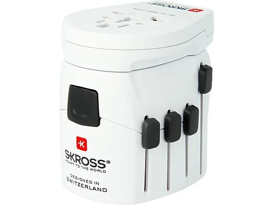 SKROSS Pro World & USB - Adaptateur de voyage (Blanc)