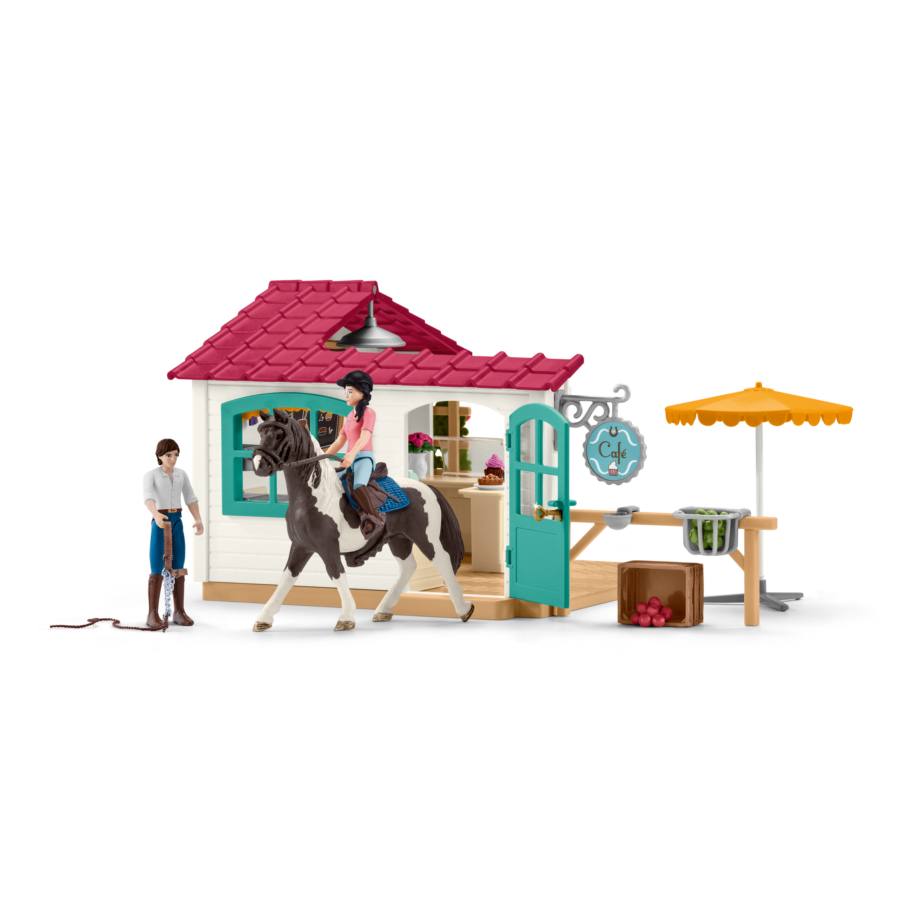 SCHLEICH 42592 Reiter-Café Spielset Mehrfarbig
