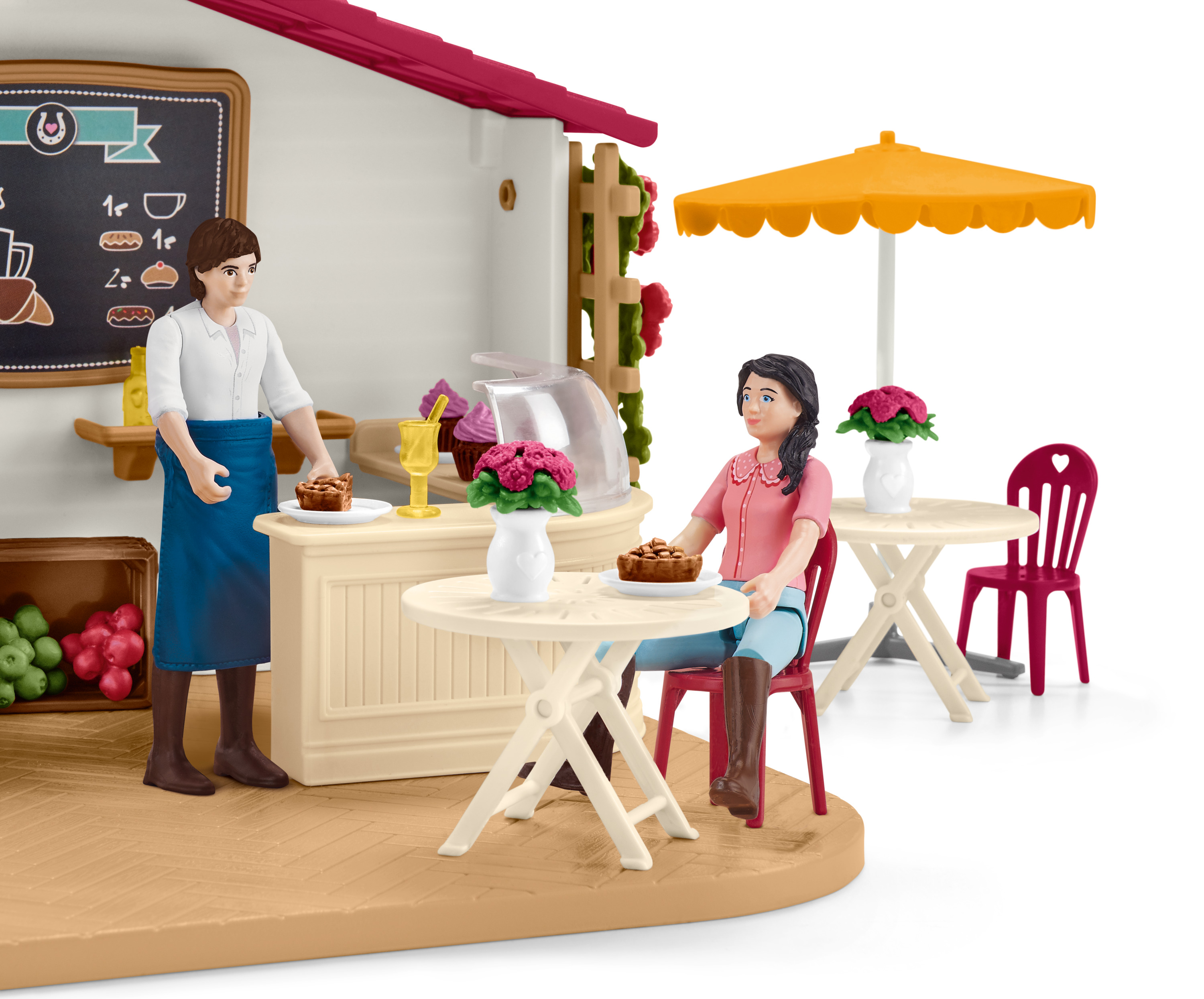 SCHLEICH 42592 Reiter-Café Spielset Mehrfarbig