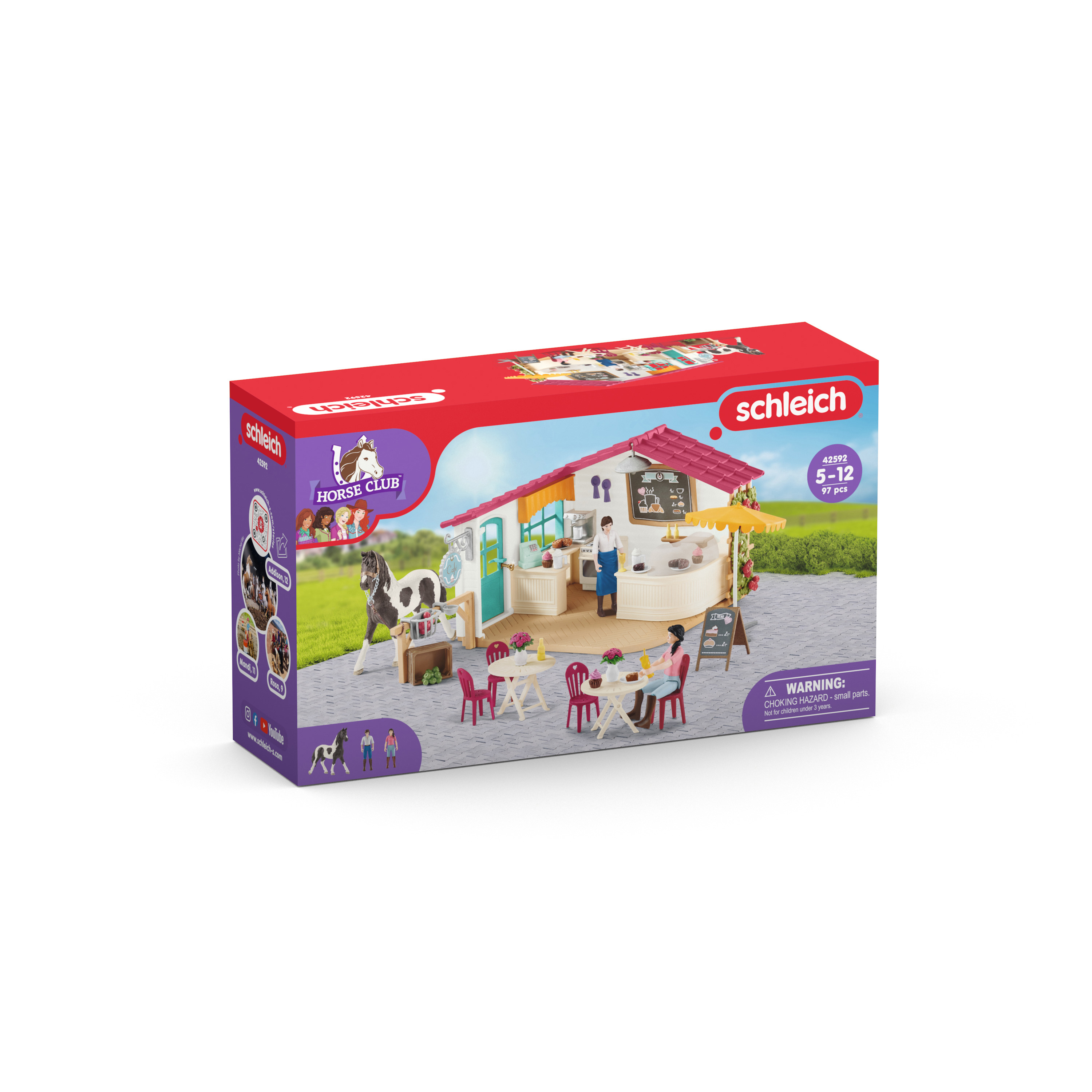 SCHLEICH 42592 Reiter-Café Spielset Mehrfarbig