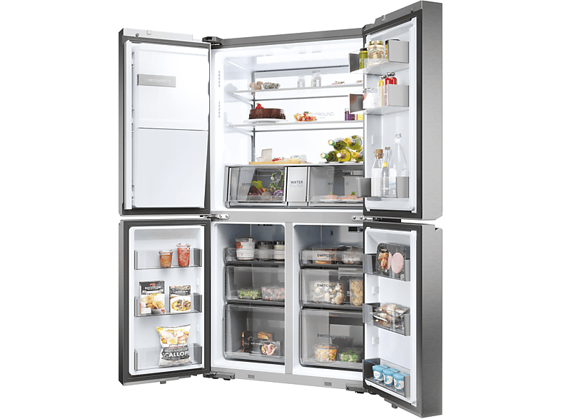 HAIER HCR7918EIMP CUBE 90 SERIE 7 French Door (601 l, E, 1775 mm hoch, Brushed Black)