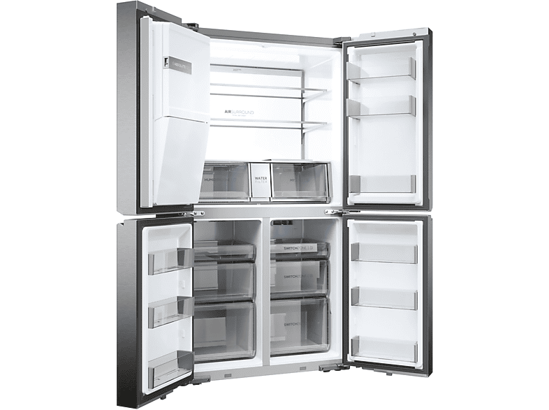 HAIER HCR7918EIMP CUBE 90 SERIE 7 French Door (601 l, E, 1775 mm hoch, Brushed Black)