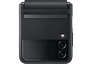 Funda - Samsung, Para Galaxy Z Flip4, De piel con solapa, Plegable, Negro