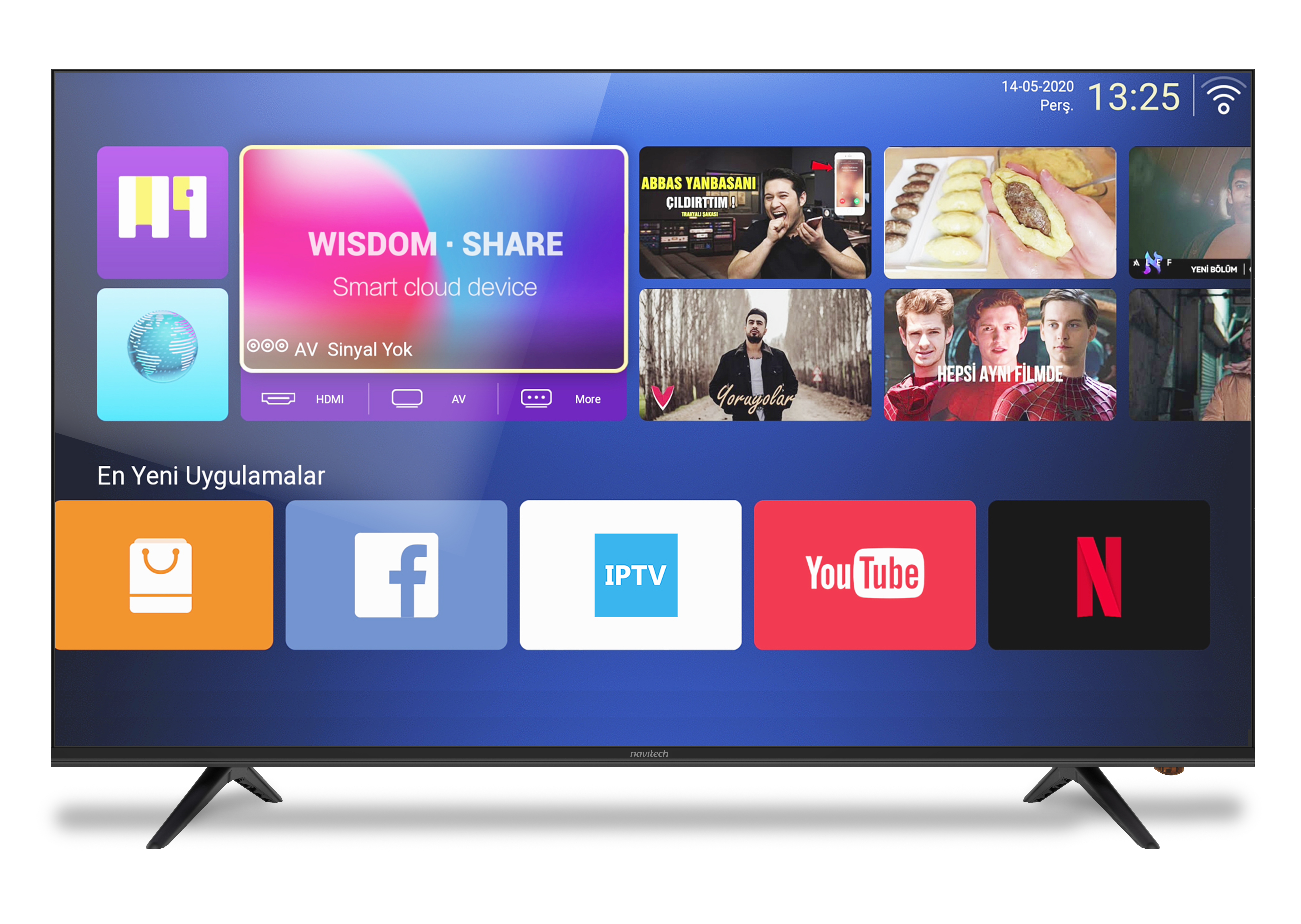 NAVITECH LDS-5535 55" 140 Ekran Smart Android UHD 4K LED TV Siyah