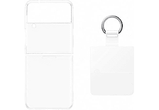 Funda - Samsung, Para Galaxy Z Flip4, De silicona con anillo,  Plegable, Transparente