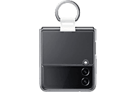 Funda - Samsung, Para Galaxy Z Flip4, De silicona con anillo,  Plegable, Transparente