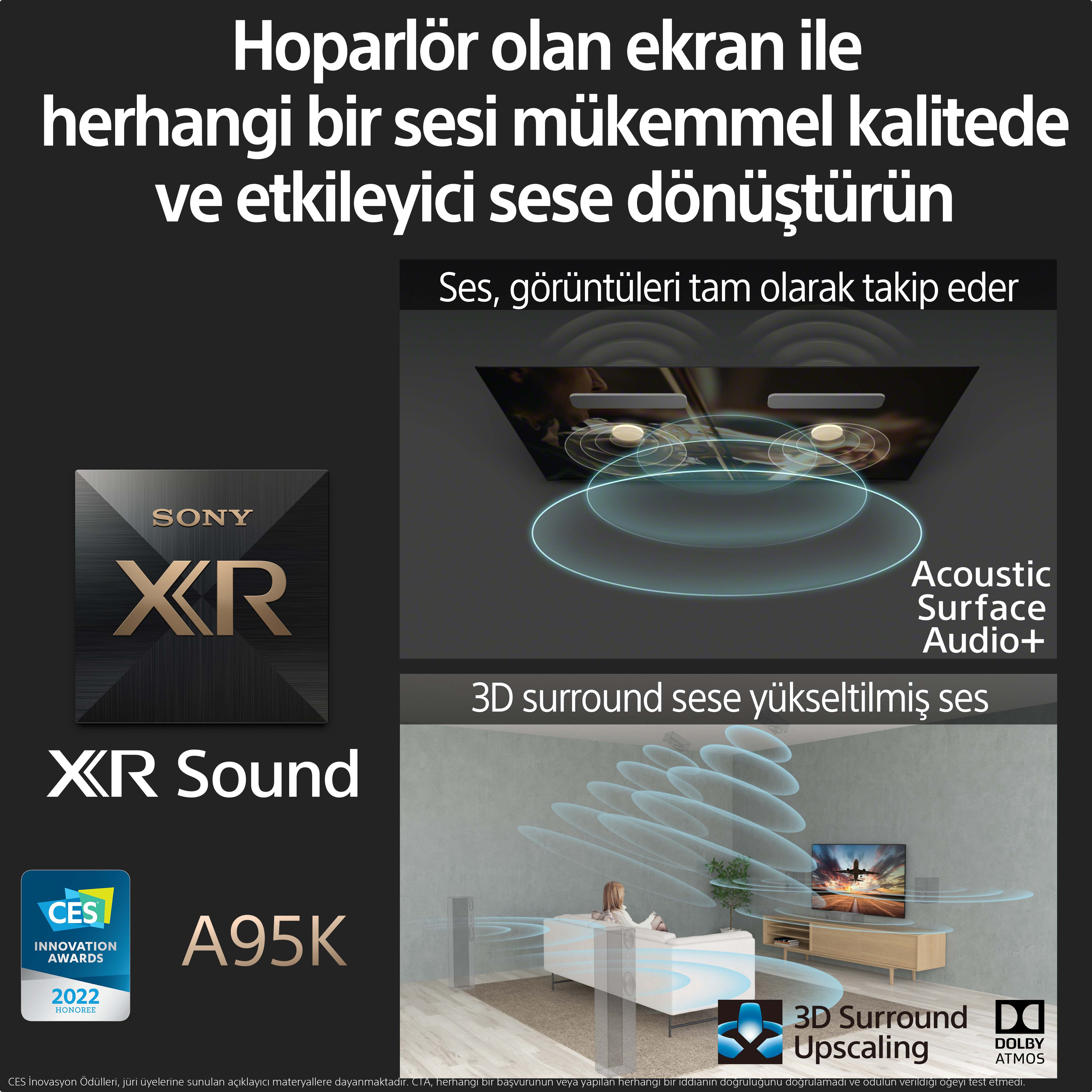SONY BRAVIA XR65A95K 65 inç 164 Ekran Uydu Alıcılı Google Smart 4K Ultra HD OLED TV