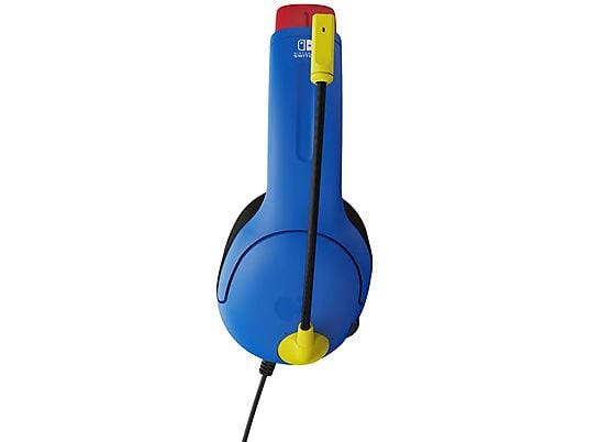 PDP Airlite Mario - Cuffie per gaming, Blu rosso