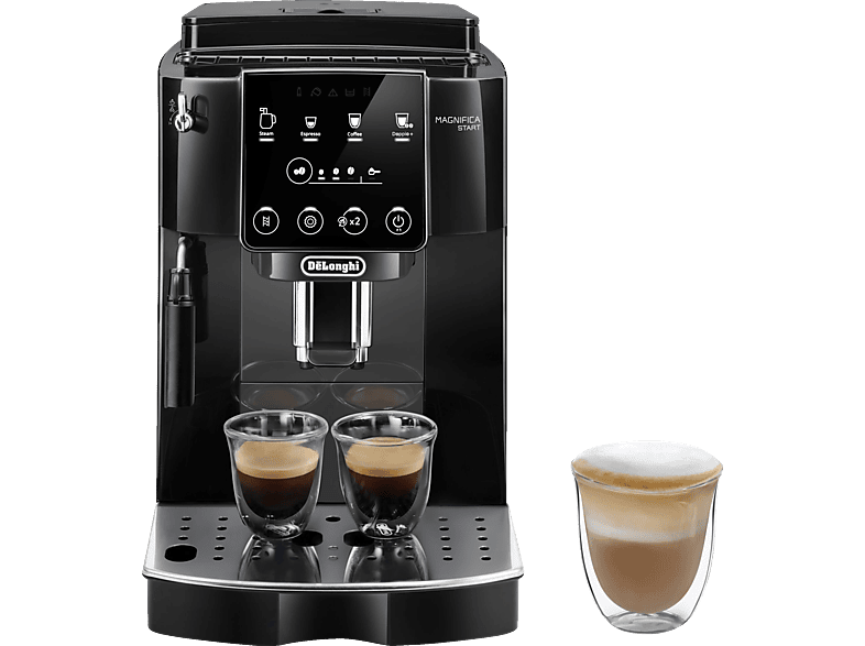 DELONGHI Magnifica Start ECAM220.21.BG - 4 Kaffeespezialitäten, Direktwahltasten, einfache Bedienung, Kaffeevollautomat Schwarz/Grau