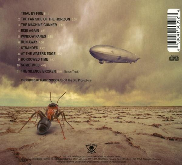 CD-Cover, Album-Art. Eine Wüstenlandschaft mit einer Ameise und einem Zeppelin. Songtitel sind aufgelistet.