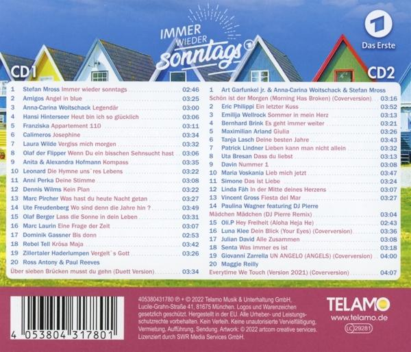 Rückseite der CD-Hülle mit Songtiteln und Informationen.