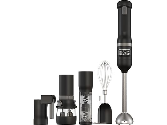 BLACK+DECKER BCKM1016KSB - Set frullatore a immersione senza fili (Nero)