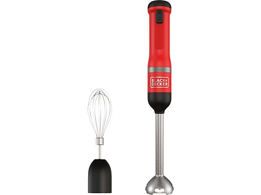 BLACK+DECKER BCKM1012KR - Akku-Stabmixer-Set (Schwarz/Rot)