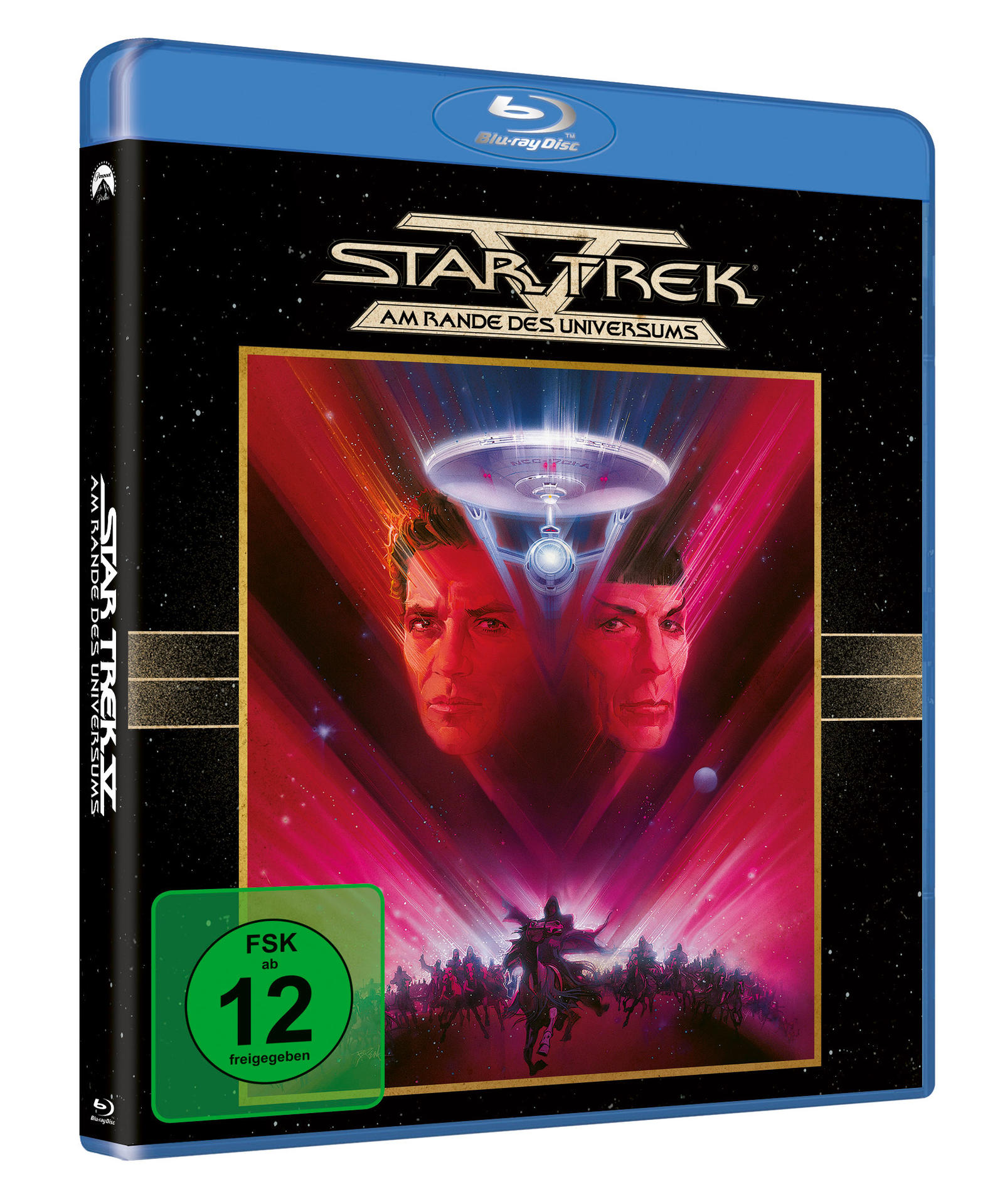 Blu-ray-Disc des Star Trek-Films mit Gesichtern der Schauspieler.