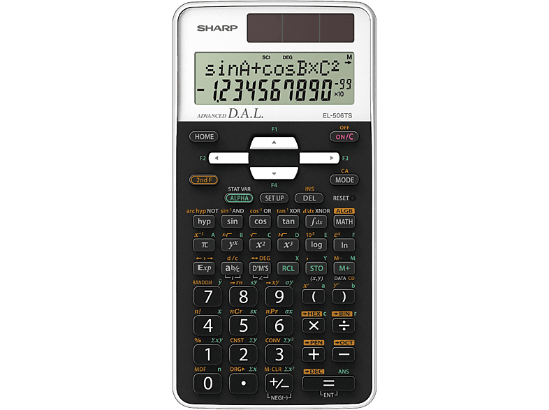 SHARP EL-506 TSBWH tudományos számológép, fekete-fehér