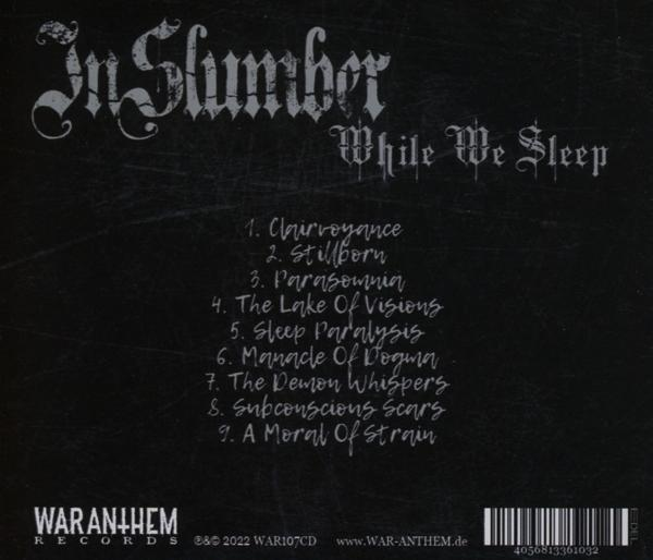 Schwarze CD-Hülle mit Titelliste und Logo auf dunklem Hintergrund.