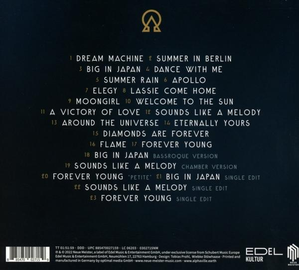 Rückseite eines Albums mit Trackliste und Künstlername.