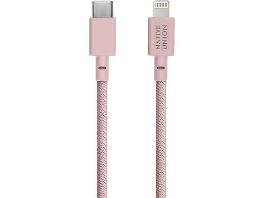 NATIVE UNION Belt - USB-C auf Lightning Kabel (Rose)