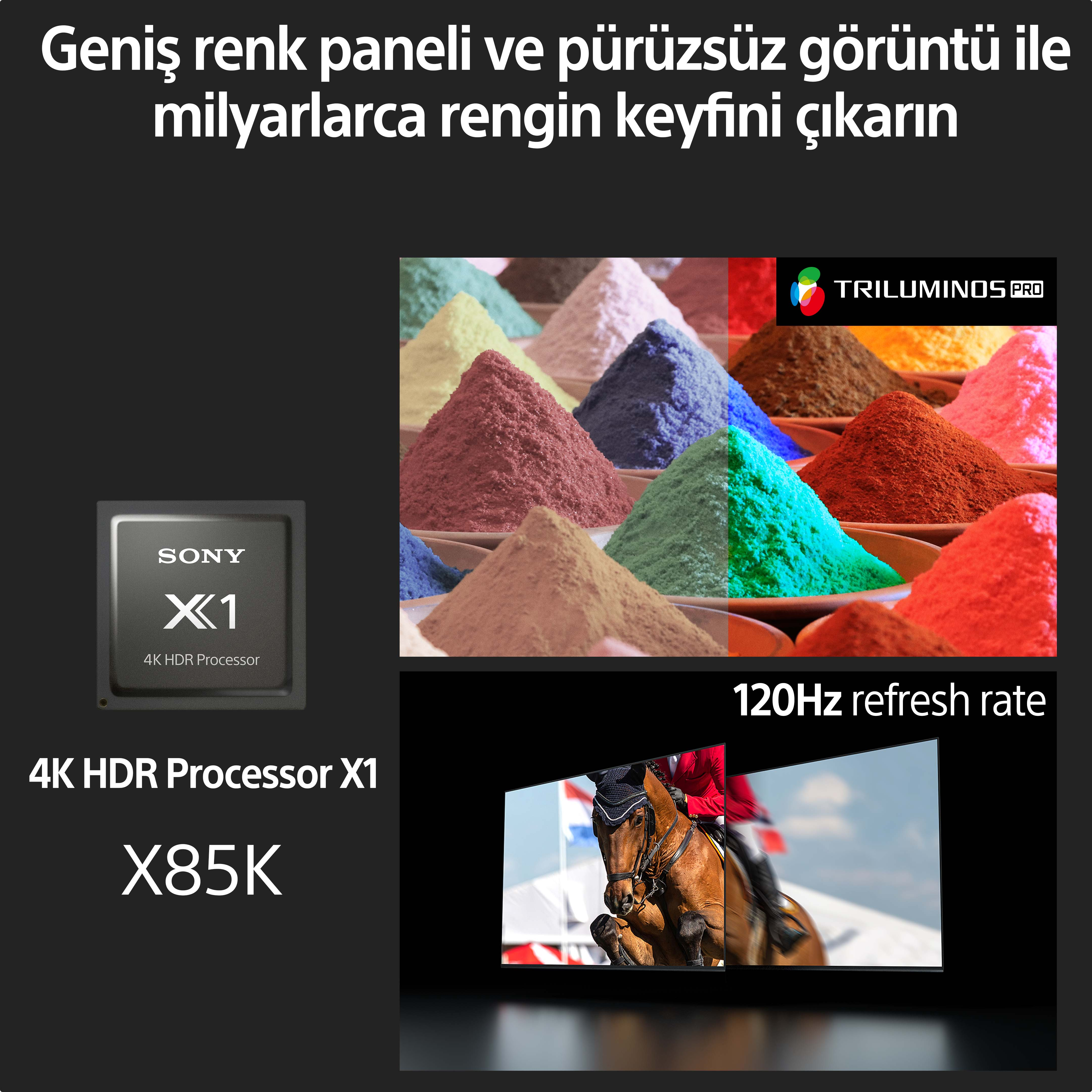 SONY BRAVIA KD85X85K 85 inç 215 Ekran Uydu Alıcılı Google Smart 4K