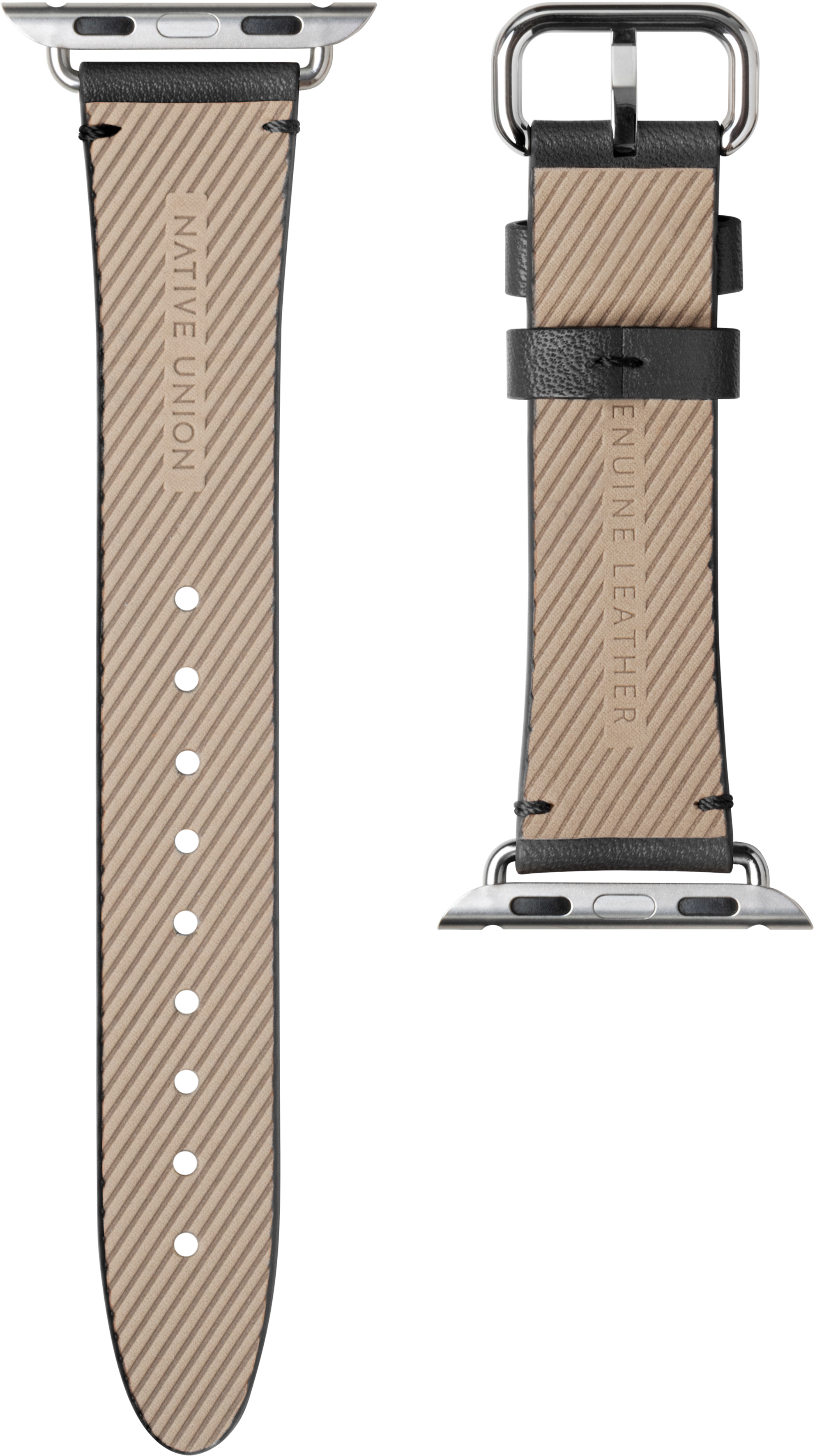 NATIVE UNION Classic Strap - Echtlederarmband (Schwarz)
