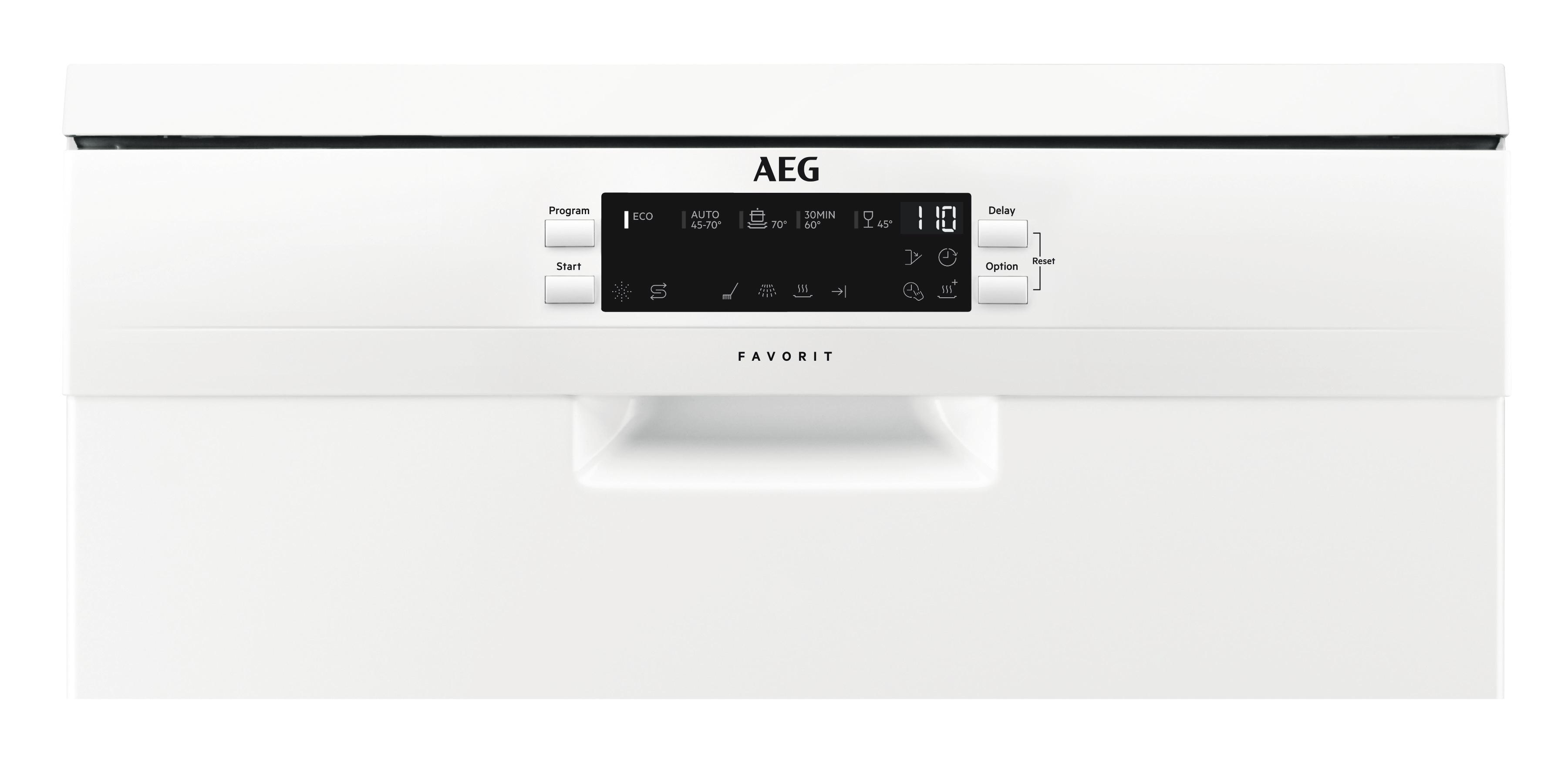 AEG FFB53600ZW Geschirrspüler (Standgerät, 600 mm breit, 46 dB (A), D)