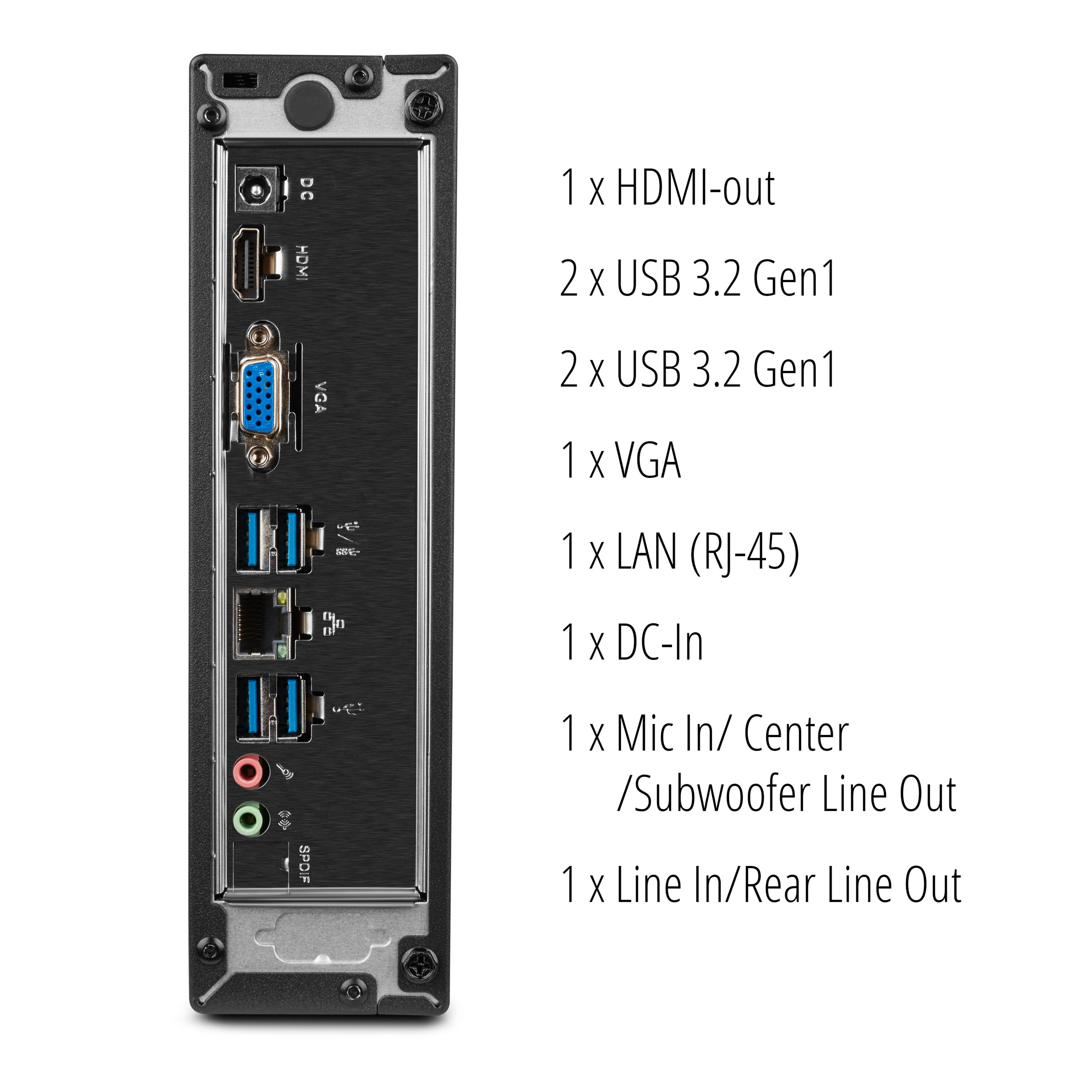 MEDION Slim Multimedia PC AKOYA® S23003 (MD35124) - Intel® Celeron® J4125 - 4 GB - 128 GB - Intel® UHD 600 - Windows 10 Home (64 Bit)