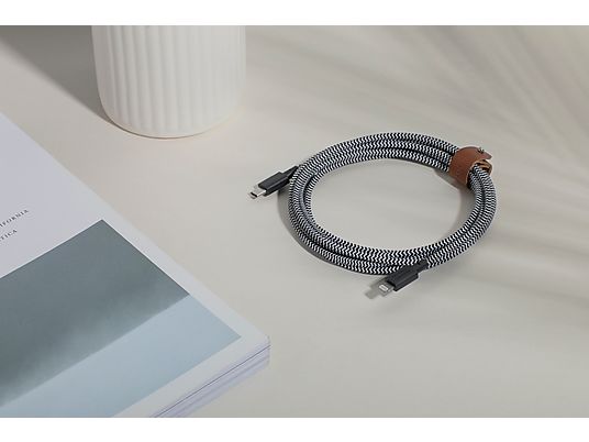 NATIVE UNION Belt - Câble USB-C vers Lightning (Zebra)