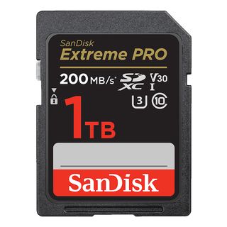 SANDISK Extreme PRO (UHS-I) - Scheda di memoria SDXC  (1 TB, 200 MB/s, Nero)