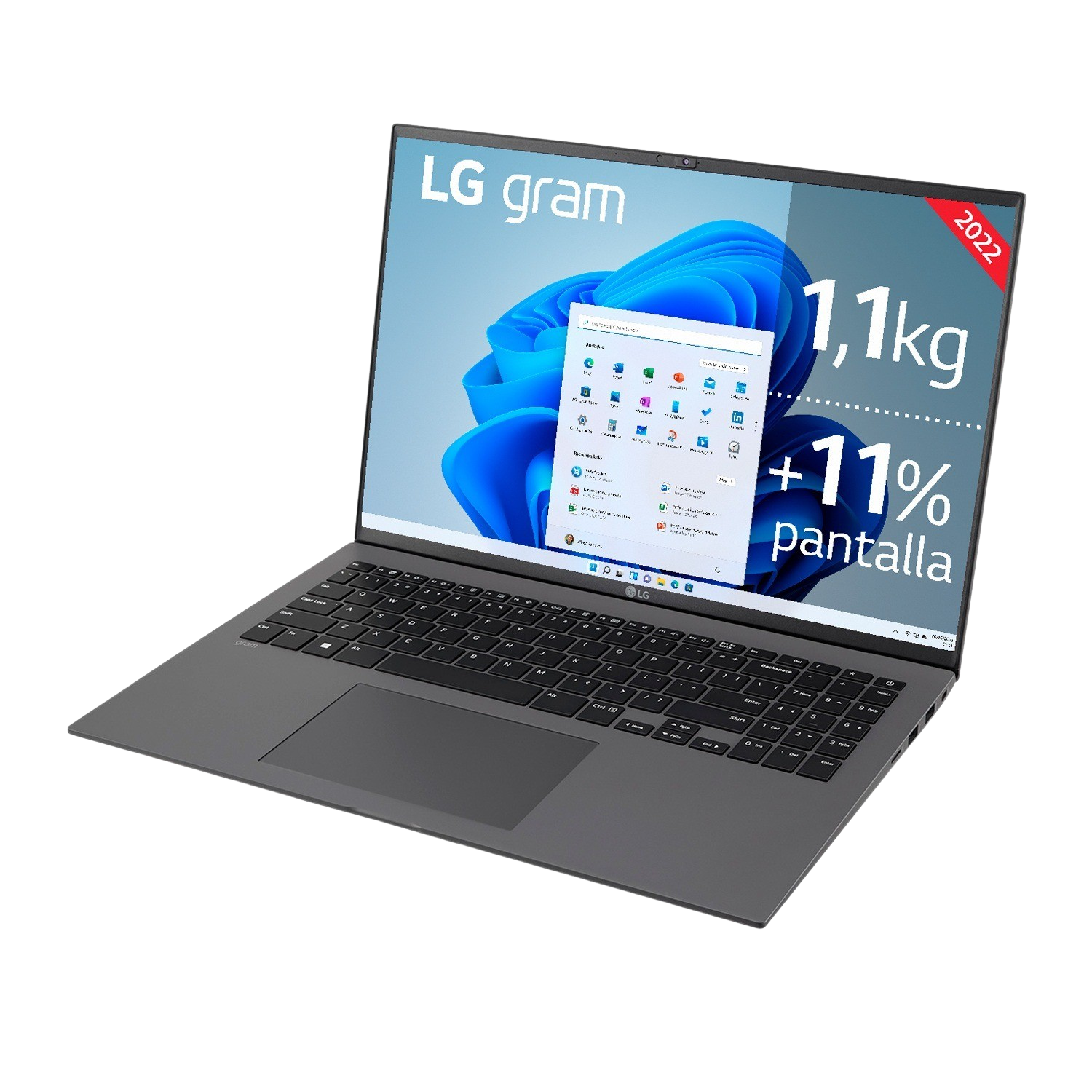 Portátil - LG 16Z90Q-G.AA76B, 16", DCI 2K, Intel® Evo™ Core™ i7-1260P, 16GB RAM, 512GB SSD, Iris® Xe Graphics, Windows 11 Home