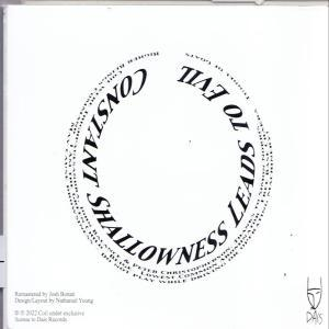Coil - Constant Shallowness (CD) - Leads Evil To