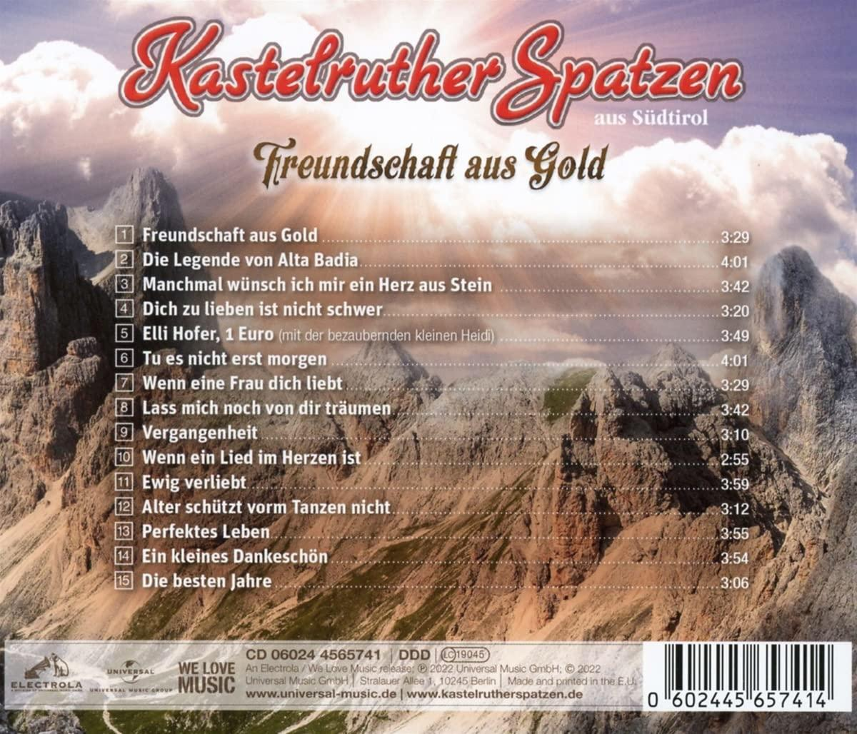 Albumcover mit Text und einer Berglandschaft.