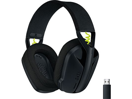 LOGITECH G435 - Casque gaming, Noir et Jaune fluo