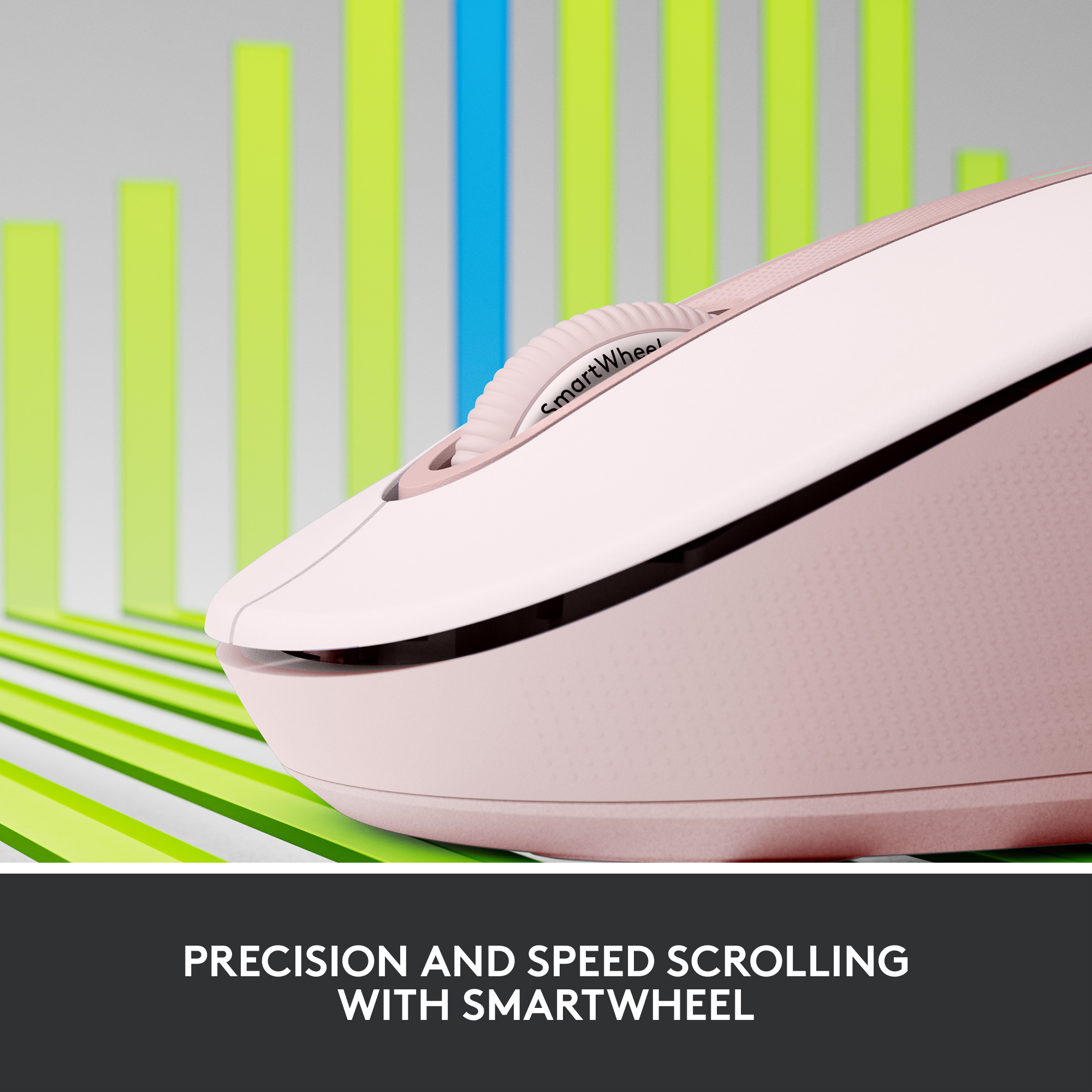 LOGITECH Signature M650 Large - Kabellose Maus (Rose)