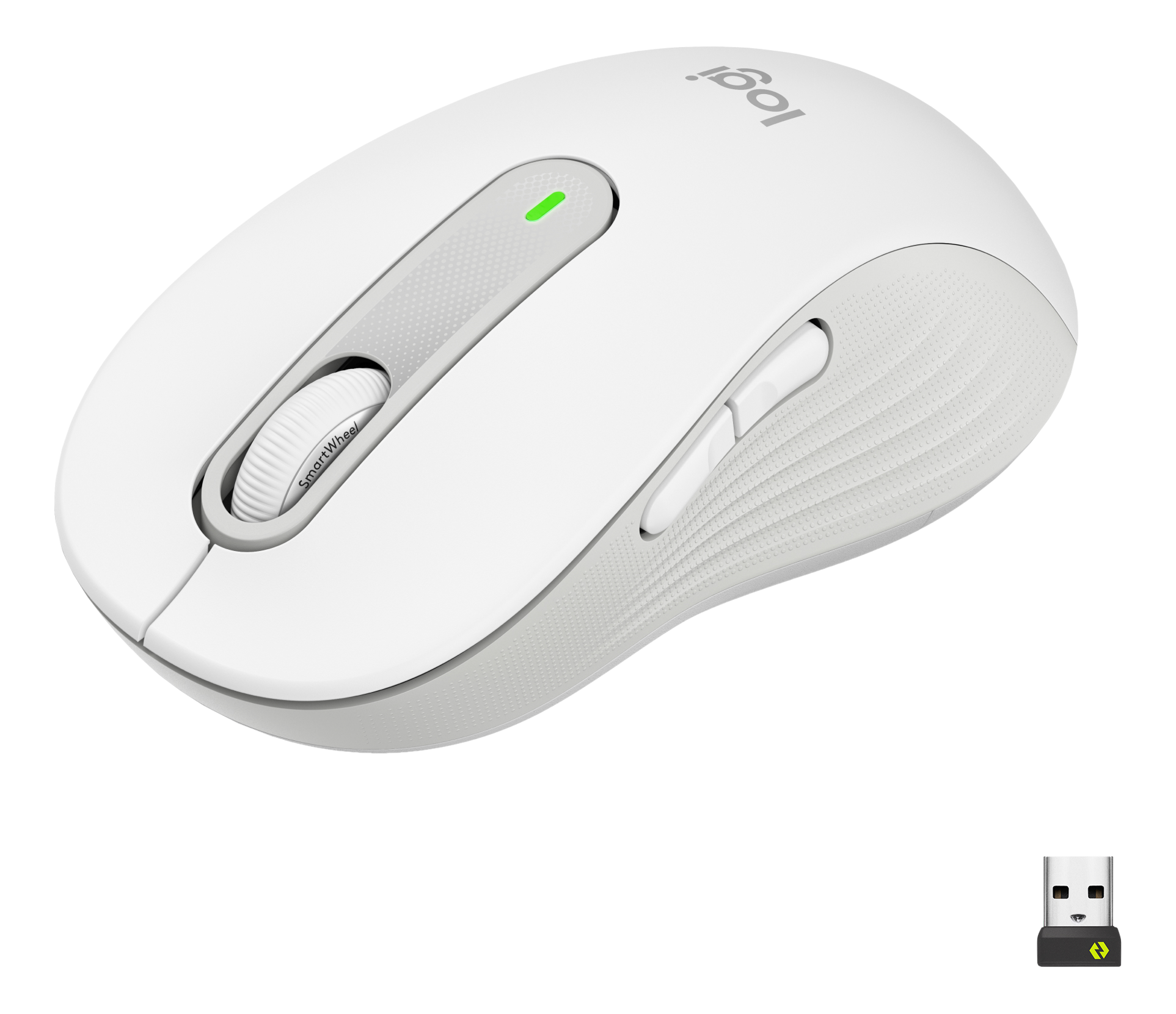 LOGITECH Signature M650 Large - Mouse senza fili (Bianco grigiastro)