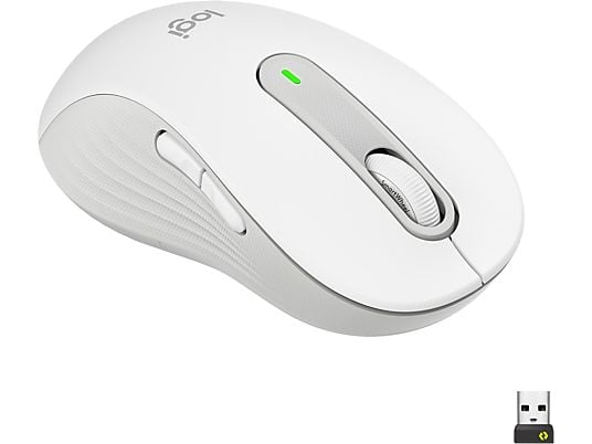 LOGITECH Signature M650 Large Left - Mouse senza fili (Bianco grigiastro)