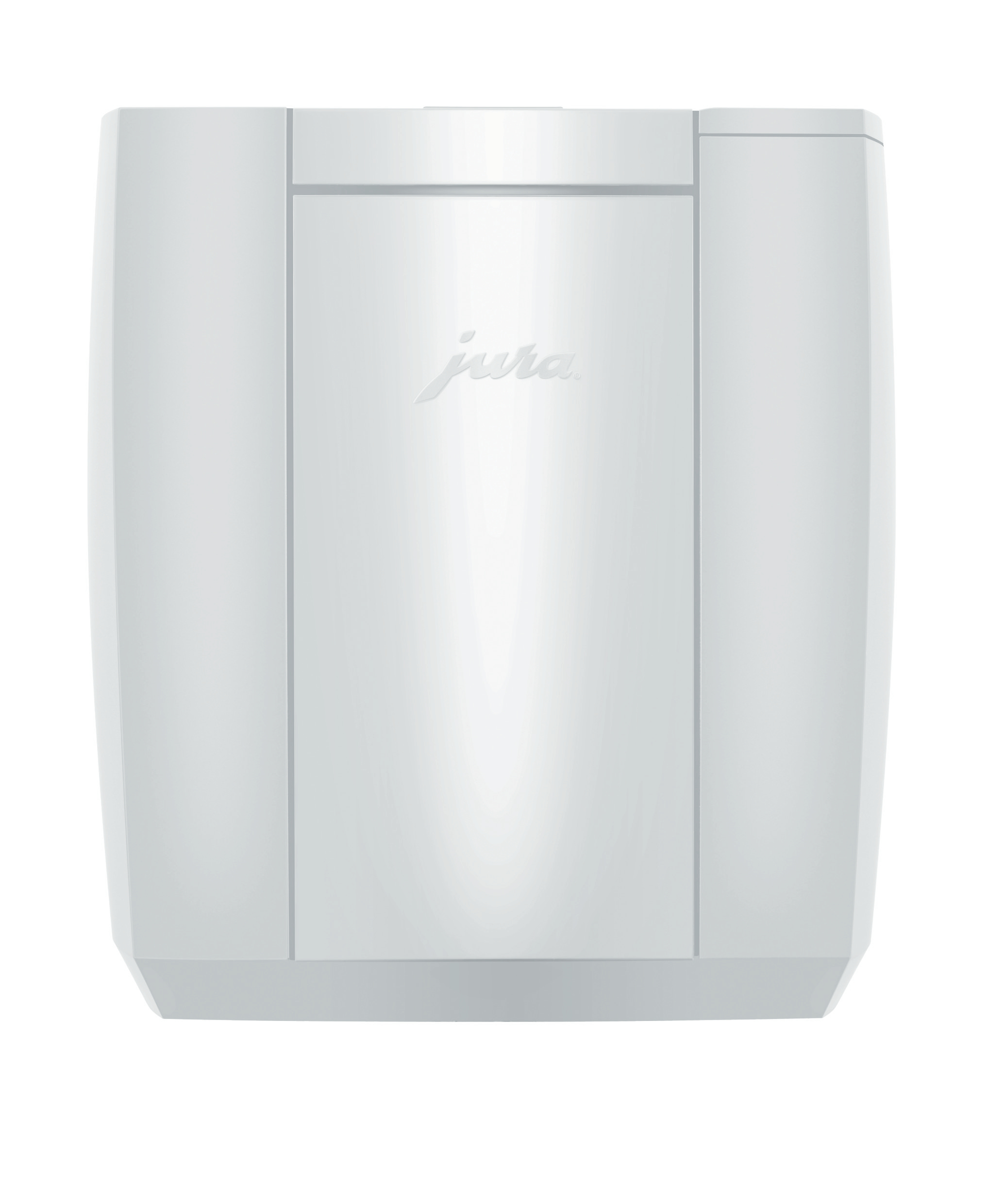 Weißes Produkt mit 'jura'-Logo, klare Linien, modernes Design.