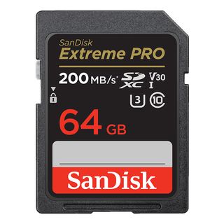 SANDISK Extreme PRO (UHS-I) - Scheda di memoria SDXC  (64 GB, 200 MB/s, Nero)