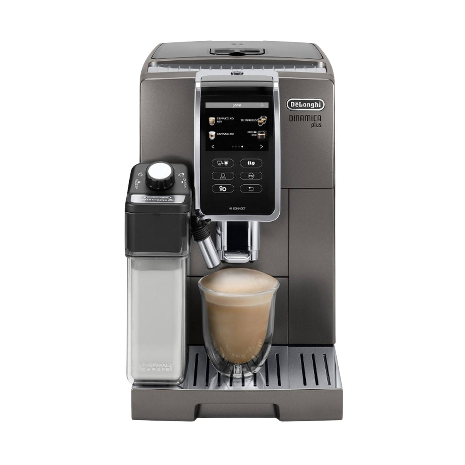 Cafetera Delonghi Dinamica plus ecam370.95.t de´longhi dedica style independiente combinada totalmente espresso superautomatica cam 370.95.t lattecrema 12 recetas 1450w