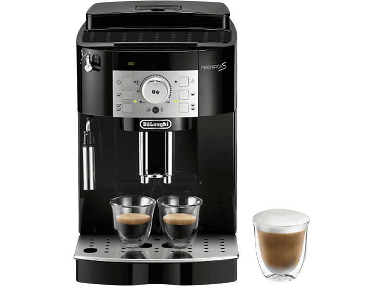 Cafetera superautomática  De'Longhi Magnifica S ECAM22.113.B, Molinillo  integrado, Sistema Thermoblock, Vaporizador, 1450 W, 15 bar, Negro