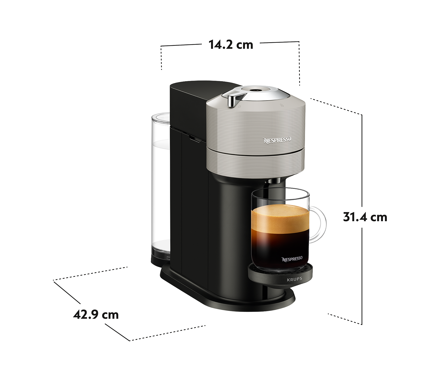 KRUPS Nespresso Vertuo Next XN910B Lichtgrijs