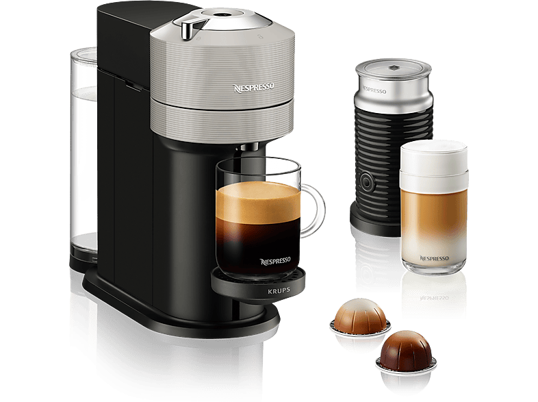 Reis Besluit Vervreemden KRUPS Nespresso Vertuo Next + Aeroccino 3 XN911B Grijs kopen? | MediaMarkt