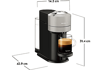 KRUPS Nespresso Vertuo Next + Aeroccino 3 XN911B Grijs