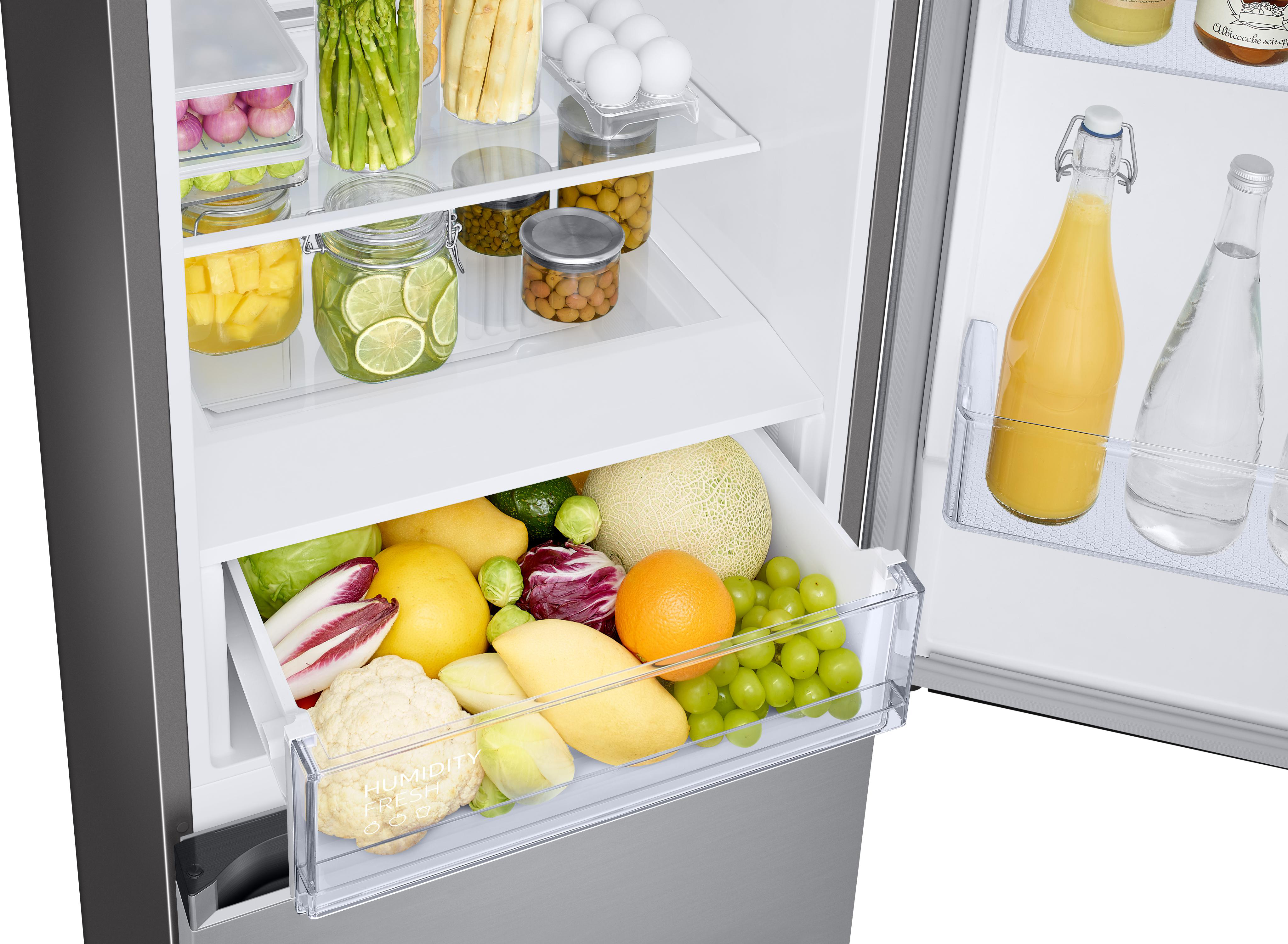 SAMSUNG RL34T600ESA/EG Kühlgefrierkombination (E, 344 l, 1853 mm hoch, Edelstahl Look)