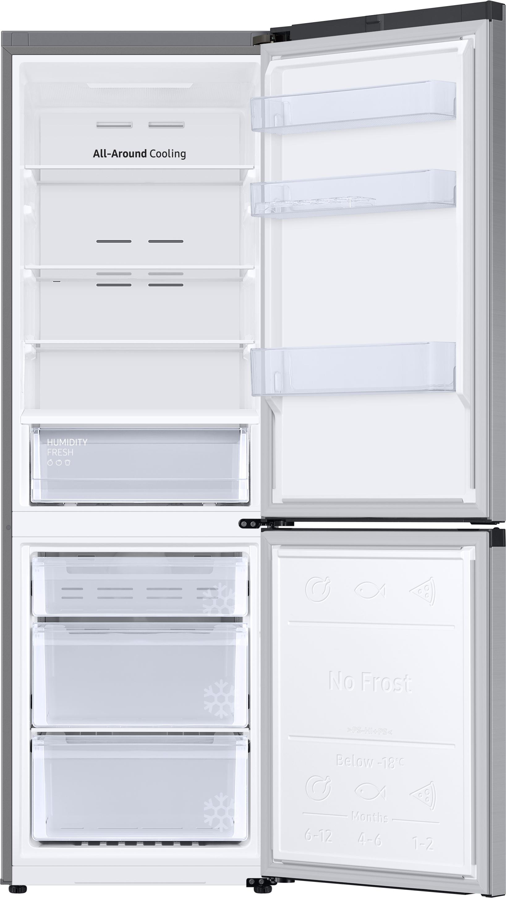 SAMSUNG RL34T600ESA/EG Kühlgefrierkombination (E, 344 l, 1853 mm hoch, Edelstahl Look)