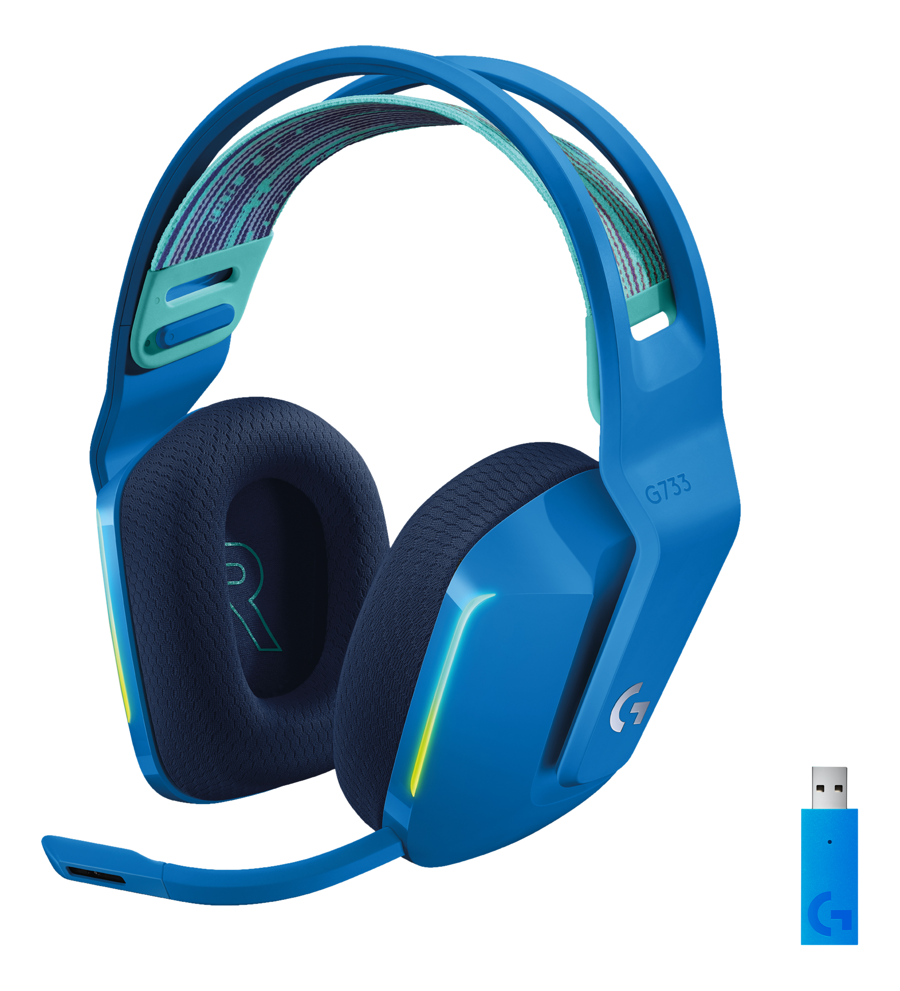LOGITECH G733 Lightspeed - Gaming Headset, Blau