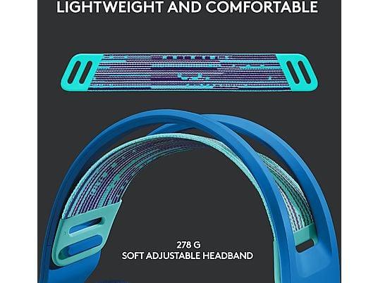 LOGITECH G733 Lightspeed - Gaming Headset, Blau