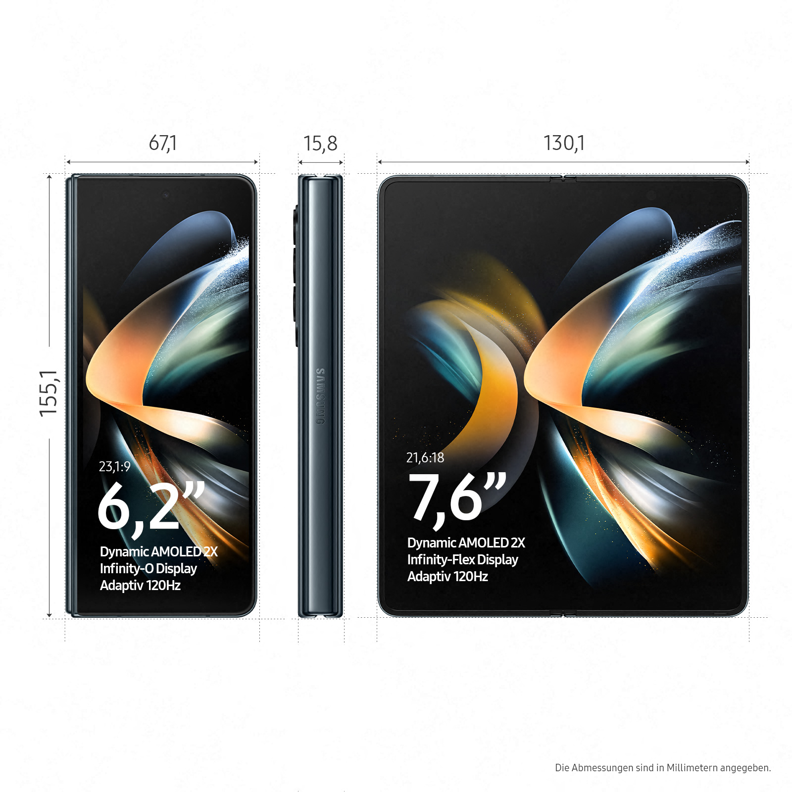 256 Galaxy 5G SAMSUNG Graygreen SIM Fold4 GB Dual Z
