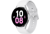 SAMSUNG Galaxy Watch5 LTE 44 mm Smartwatch Aluminium Fluorkautschuk, M/L, Silver