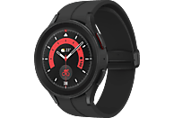 SAMSUNG Galaxy Watch5 Pro LTE 45 mm Smartwatch Titan Fluorkautschuk, M/L, Black Titanium