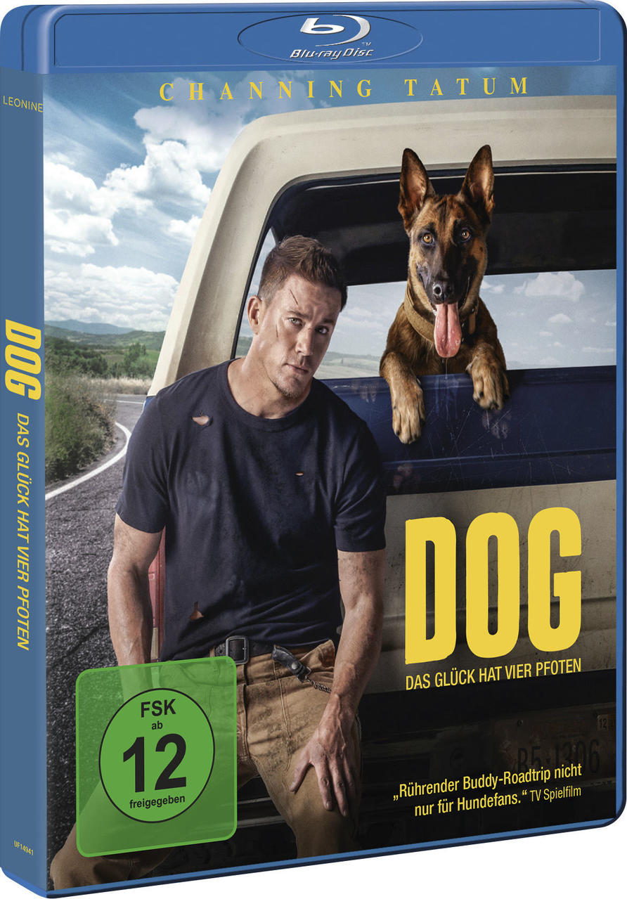 DVD-Cover: Mann und Hund in einem LKW. Hund schaut aus dem Fenster. Himmel und Straßenhintergrund.